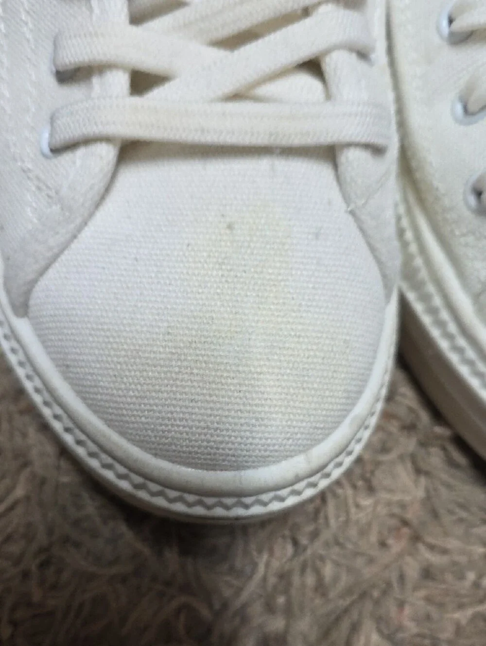 BOBS from Skechers White Canvas Sneakers with Rose Gold Accents
